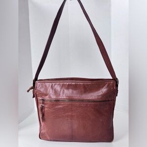 Vintage Bottega Veneta Tan Leather Shoulder Bag Purse